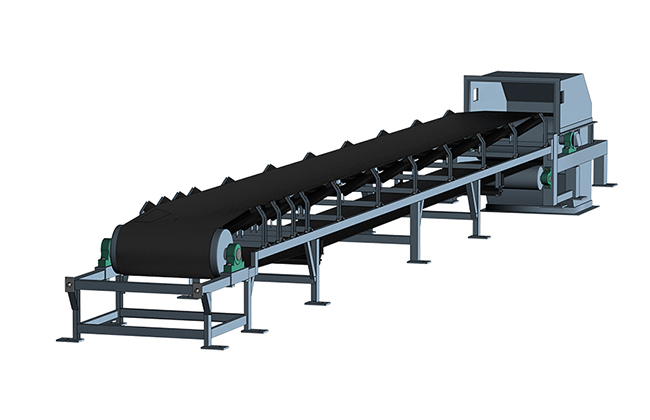 采用了結(jié)構(gòu)緊湊、剛性好、強(qiáng)度高的三角形機(jī)架，機(jī)架部分、中間架和中間架支