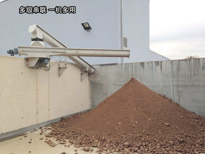 污泥輸送可多級串聯(lián)式安裝，超長間隔輸送物料